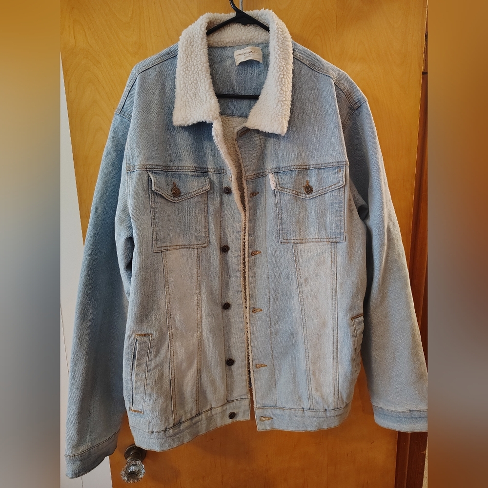 Saint Morta Men's Sherpa Lined Jean Jacket XXL